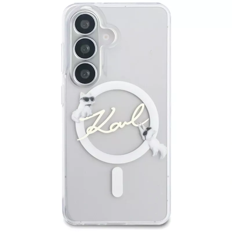KARL LAGERFELD IML KC Script MagSafe Θήκη για Samsung Galaxy S26, Διάφανο