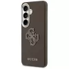 Guess Grained Big 4G Metal Logo Θήκη για Samsung Galaxy S26+ Καφέ