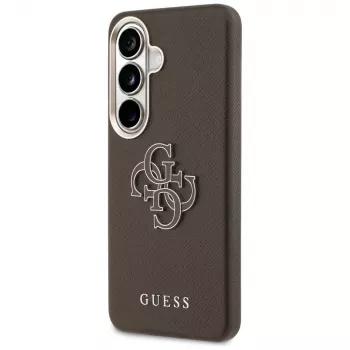 Guess Grained Big 4G Metal Logo Θήκη για Samsung Galaxy S26+ Καφέ