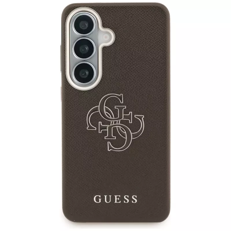 Guess Grained Big 4G Metal Logo Θήκη για Samsung Galaxy S26+ Καφέ