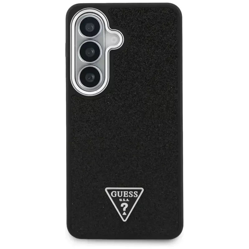 Guess Fixed Glitter Triangle MagSafe Θήκη για Samsung Galaxy S26, Μαύρο