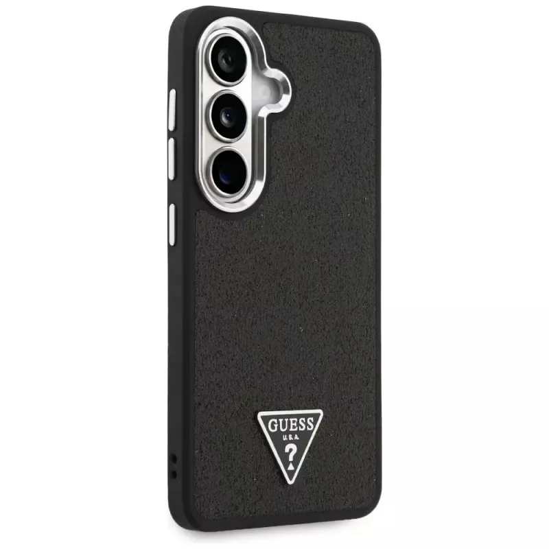 Guess Fixed Glitter Triangle MagSafe Θήκη για Samsung Galaxy S26+ Μαύρο
