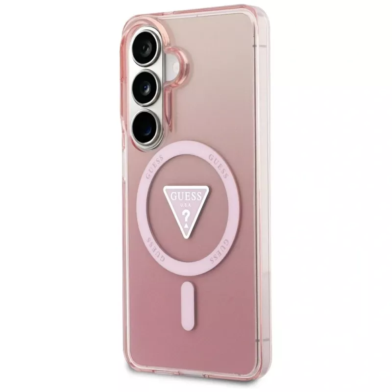 Guess IML Gradient Triangle MagSafe Θήκη για Samsung Galaxy S26 (Ροζ)