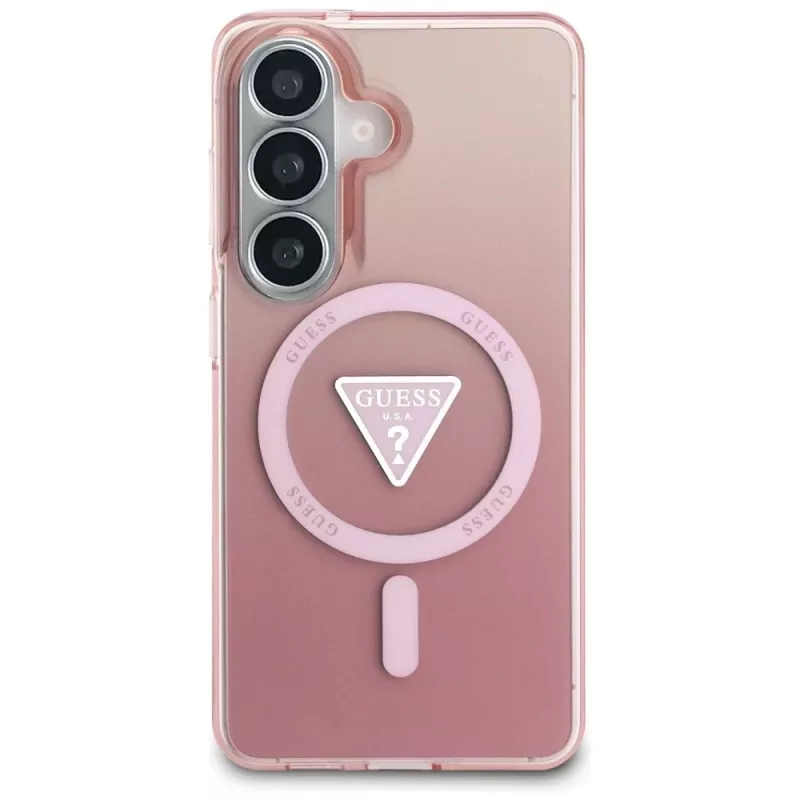 Guess IML Gradient Triangle MagSafe Θήκη για Samsung Galaxy S26 (Ροζ)