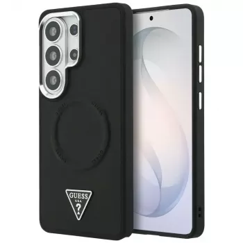 Guess Embossed Ring Triangle Logo MagSafe Θήκη για Samsung Galaxy S26 Ultra Μαύρο