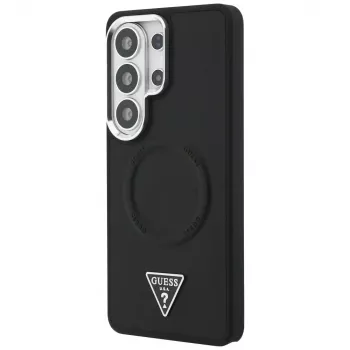 Guess Embossed Ring Triangle Logo MagSafe Θήκη για Samsung Galaxy S26 Ultra Μαύρο