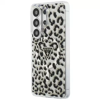 Guess IML Leopard Print Triangle MagSafe Θήκη για Samsung Galaxy S26 Ultra (Μαύρο)
