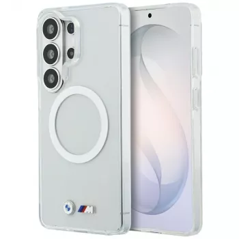 BMW IML Shockproof Metal Logo MagSafe Θήκη για Samsung Galaxy S26 Ultra Διάφανο