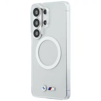 BMW IML Shockproof Metal Logo MagSafe Θήκη για Samsung Galaxy S26 Ultra Διάφανο