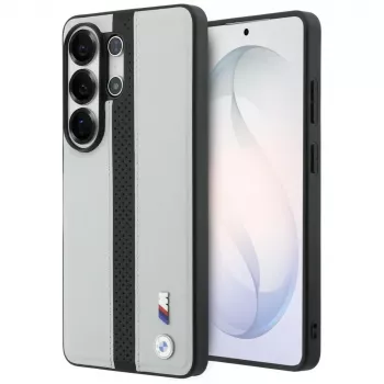 BMW Perforated Stripe Logo MagSafe Θήκη για Samsung Galaxy S26 Ultra Γκρι