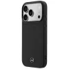 Δερμάτινη θήκη Mercedes-Benz Mesh with Bow Line MagSafe για iPhone 17 Pro Max, Μαύρο