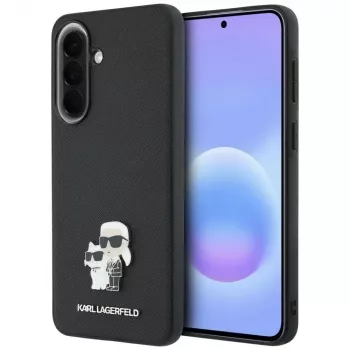 Karl Lagerfeld Saffiano Θήκη με Karl & Choupette Μεταλλικό Logo για Samsung Galaxy A57 5G, Μαύρο