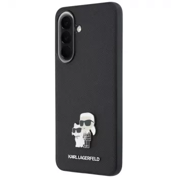 Karl Lagerfeld Saffiano Θήκη με Karl & Choupette Μεταλλικό Logo για Samsung Galaxy A57 5G, Μαύρο