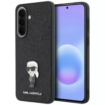 Karl Lagerfeld Fixed Glitter Ikonik Logo Metal Pin Θήκη για Samsung Galaxy A37 5G Μαύρο