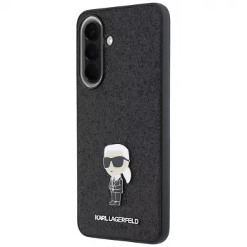 Karl Lagerfeld Fixed Glitter Ikonik Logo Metal Pin Θήκη για Samsung Galaxy A37 5G Μαύρο