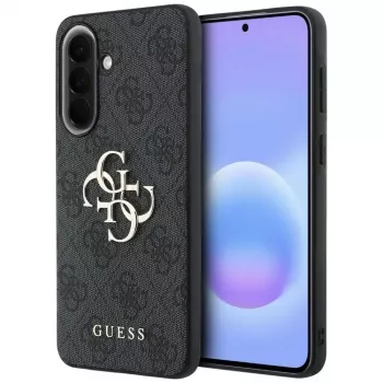 Guess Δερμάτινη 4G Metal Logo Θήκη για Samsung Galaxy A37 5G, Μαύρο