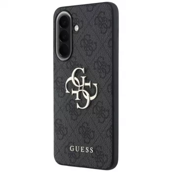Guess Δερμάτινη 4G Metal Logo Θήκη για Samsung Galaxy A57 5G, Μαύρο