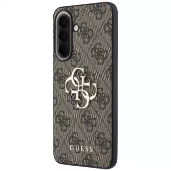Guess Δερμάτινη 4G Metal Logo Θήκη για Samsung Galaxy A37 5G - Καφέ