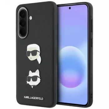 KARL LAGERFELD Θήκη για Samsung Galaxy A37 5G με Karl & Choupette Heads, Pins & Logo, Μαύρο