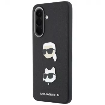 KARL LAGERFELD Θήκη για Samsung Galaxy A37 5G με Karl & Choupette Heads, Pins & Logo, Μαύρο