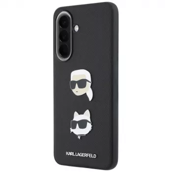 KARL LAGERFELD Προστατευτική Θήκη για Samsung Galaxy A57 5G, Μαύρο, με Karl & Choupette Heads, Pins & Logo