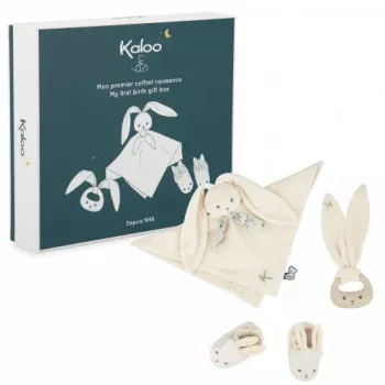 Kaloo 3-in-1 Σετ Δώρου Λαγός (Πάνινη Κουβερτούλα + Δακτυλίδι Οδοντοφυΐας + Μποτάκια) Κρεμ Lapinoo Συλλογή