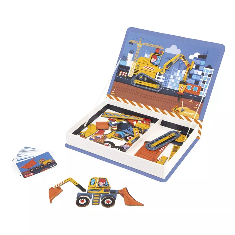 Janod Magnetibook Εργοτάξιο Μαγνητικό Εκπαιδευτικό Παιχνίδι