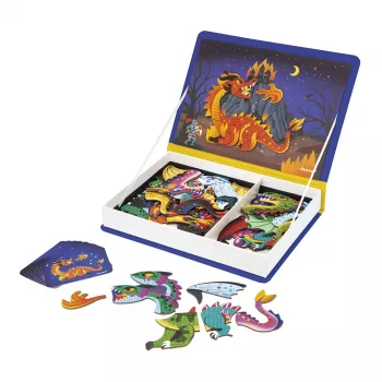 Janod Magnetibook Smoki Μαγνητικό Παιχνίδι Βιβλίου - Θέμα Δράκοι Φαντασίας