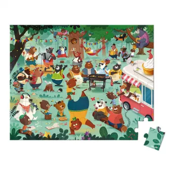 Janod Bear Family Dress-Up Παζλ σε Βαλίτσα, 54 Κομμάτια