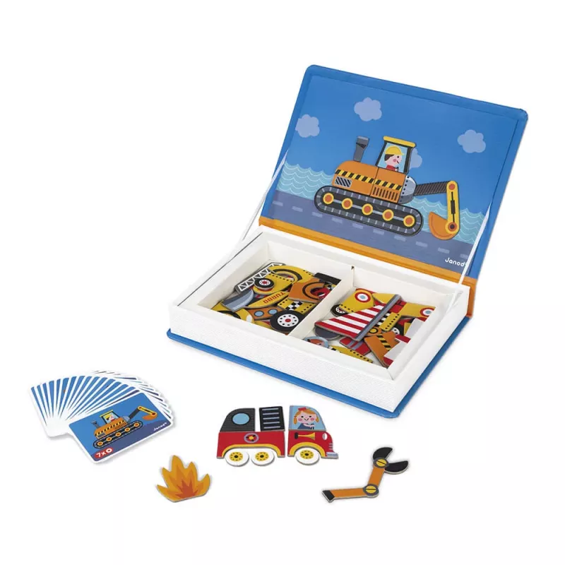 Janod Magnetibook Vehicles Μαγνητικό Βιβλίο Δραστηριοτήτων
