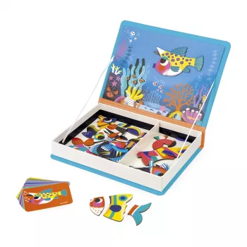Janod Magnetibook Tropical Fish Μαγνητικό Παζλ Βιβλίο 3+