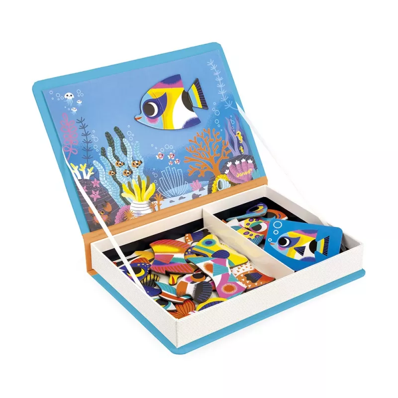 Janod Magnetibook Tropical Fish Μαγνητικό Παζλ Βιβλίο 3+