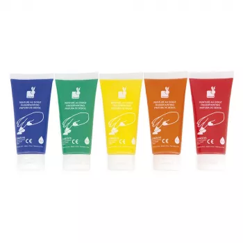 JANOD Finger Paints 5 χρώματα 400 ml με βάση το νερό μη τοξικό πλενόμενο χρώμα τέχνης για νήπια από 18 μηνών