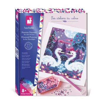 Janod Σετ Diamond Painting που Λάμπει στο Σκοτάδι Σκηνή Νυχτερινού Φεγγαριού 8+