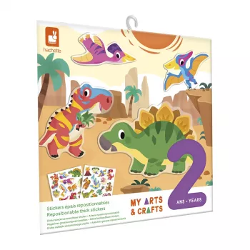Janod My Arts & Crafts Dinosaur Σετ Επαναχρησιμοποιούμενων Αυτοκόλλητων για Νήπια 2+
