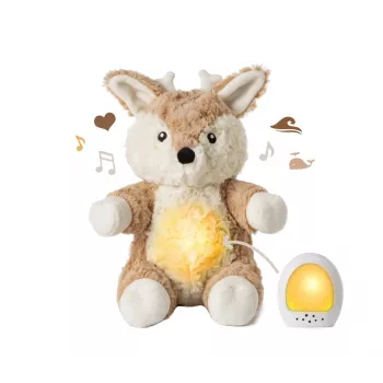 Cloud B Love Light Buddies Finley Fawn Καταπραϋντικό Λούτρινο Παιχνίδι με Νυχτερινό Φωτάκι και Μηχανή Ήχου