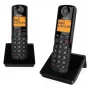 Alcatel S280 DUO ασύρματο τηλέφωνο DECT με τηλεφωνητή - 2 ασύρματα ακουστικά, μαύρο