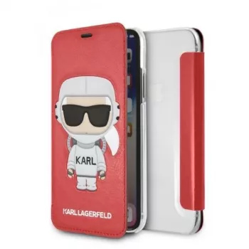 Karl Lagerfeld KLFLBKPXKSCORE θήκη βιβλίου iPhone X/XS κόκκινο Karl Space Cosmonaut