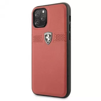 Ferrari Off Track δερμάτινη σκληρή θήκη για Apple iPhone 11 Pro - κόκκινο