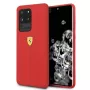 Ferrari σκληρή θήκη FESSIHCS69RE θήκη πλάτης σιλικόνης για Samsung Galaxy S20 Ultra - κόκκινο
