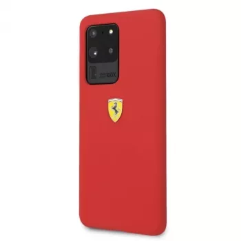 Ferrari σκληρή θήκη FESSIHCS69RE θήκη πλάτης σιλικόνης για Samsung Galaxy S20 Ultra - κόκκινο