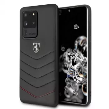 Ferrari σκληρή θήκη FEHQUHCS69BK Heritage για Samsung Galaxy S20 Ultra, μαύρο