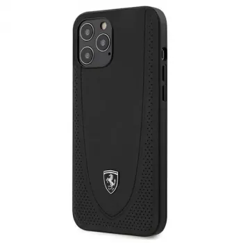 Ferrari Off Track διάτρητη σκληρή θήκη για Apple iPhone 12 Pro Max 6,7 ιντσών - μαύρο