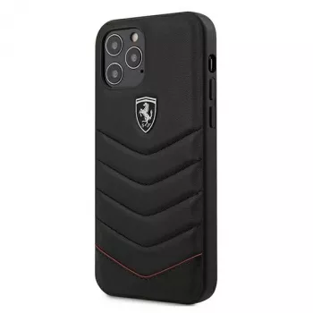 Ferrari Off Track καπιτονέ σκληρή θήκη για Apple iPhone 12 Pro Max 6,7 ιντσών μαύρο