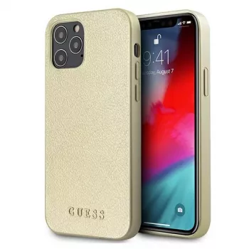 Guess GUHCP12LIGLGO σκληρή θήκη για iPhone 12 Pro Max 6,7 ιντσών χρυσό Iridescent