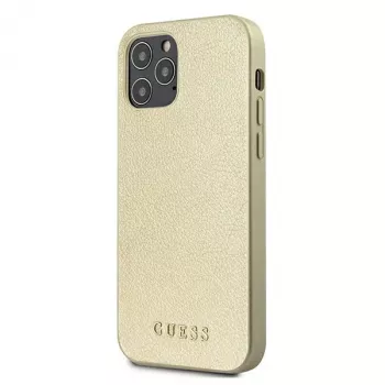 Guess GUHCP12LIGLGO σκληρή θήκη για iPhone 12 Pro Max 6,7 ιντσών χρυσό Iridescent