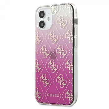 Guess GUHCP12SPCU4GGPI iPhone 12 mini 5,4 ιντσών ροζ σκληρή θήκη 4G Gradient