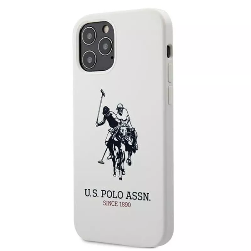 U.S. POLO ASSN. Silicone Collection θήκη σιλικόνης iPhone 12/12 Pro 6,1 ιντσών λευκή