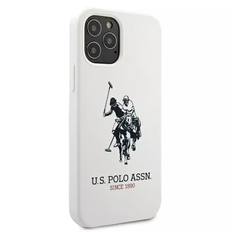 U.S. POLO ASSN. Silicone Collection θήκη σιλικόνης iPhone 12/12 Pro 6,1 ιντσών λευκή