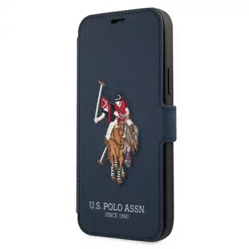 U.S. POLO ASSN. USFLBKP12MPUGFLNV Book Case για iPhone 12/12 Pro 6,1 ιντσών Navy Polo Embroidery Collection